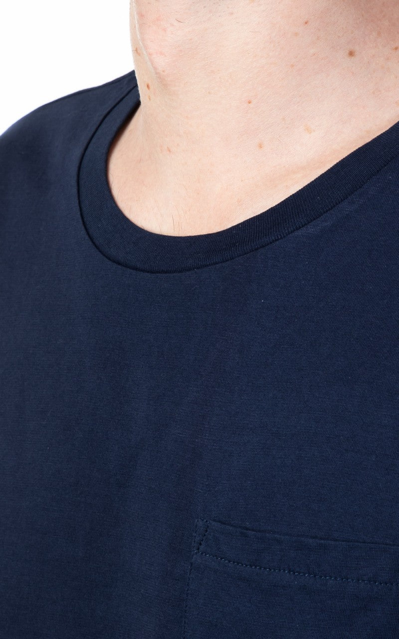 Merz b. Schwanen CTP01 Crew Neck Pocket Tee Deep Blue