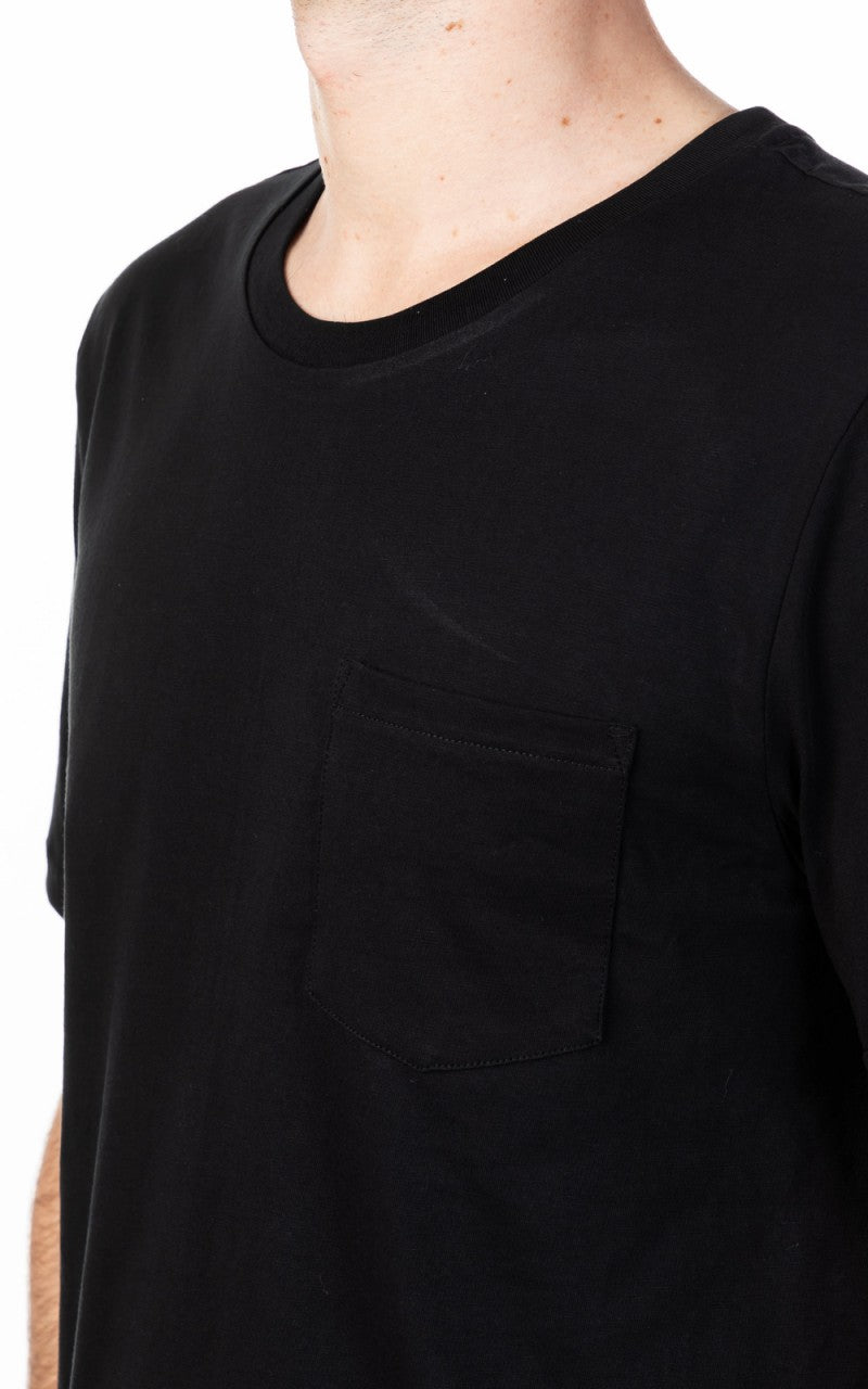 Merz b. Schwanen CTP01 Crew Neck Pocket Tee Deep Black