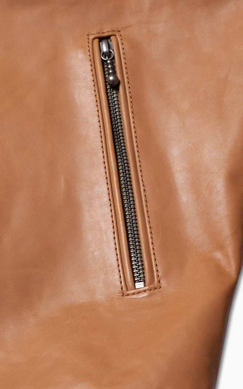 Nudie Jeans Eddy Nappa Leather Jacket Cognac