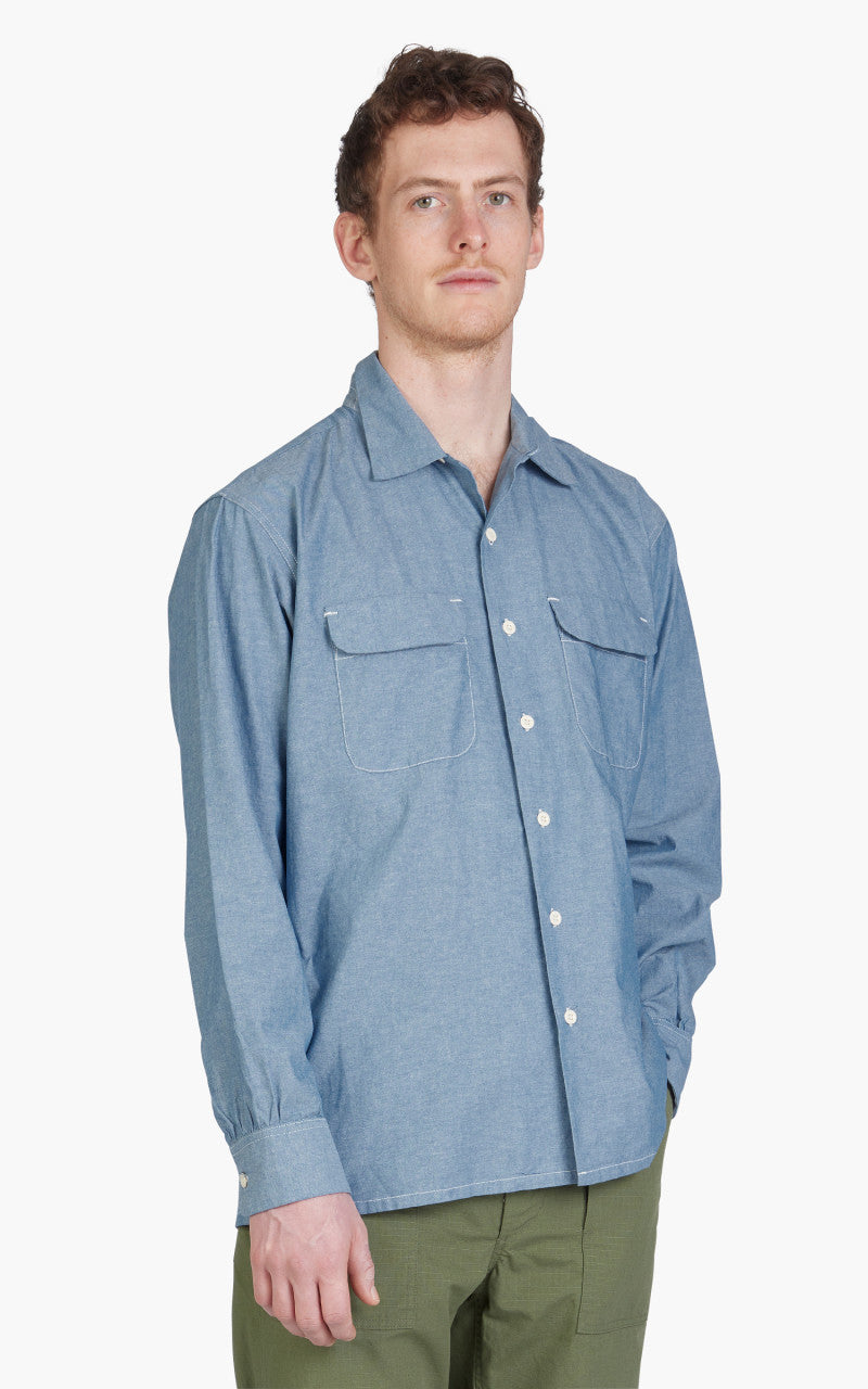 Engineered Garments Classic Shirt Cotton Chambray Light Blue