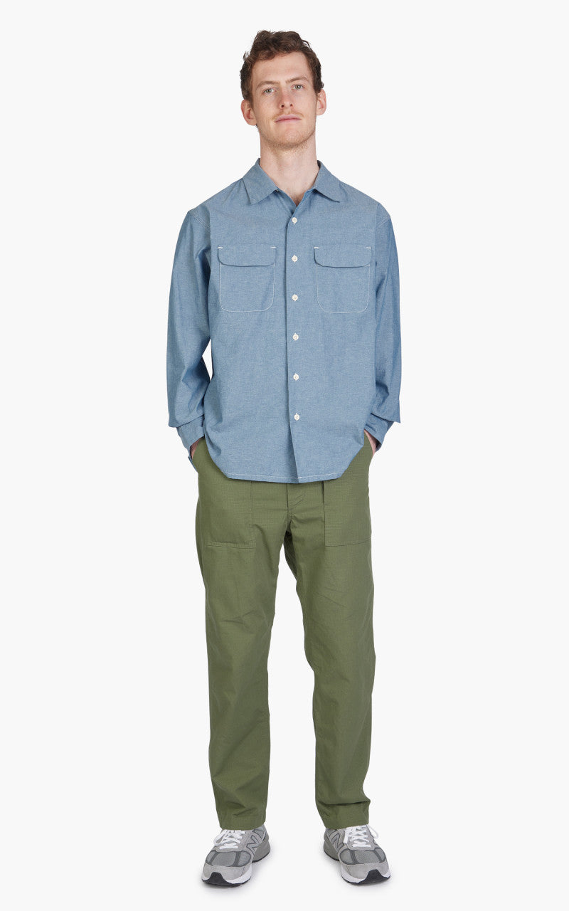 Engineered Garments Classic Shirt Cotton Chambray Light Blue