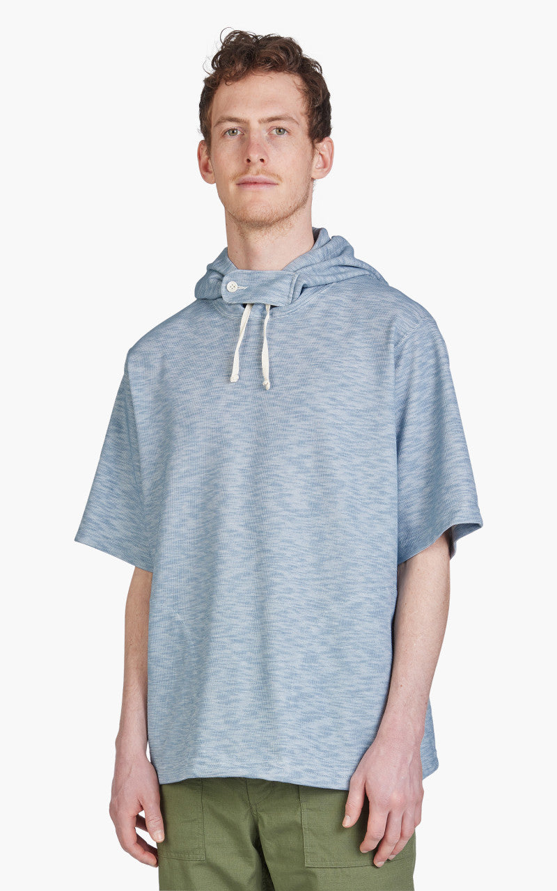 Engineered Garments Short Sleeve Hoody PC Pique Light Blue
