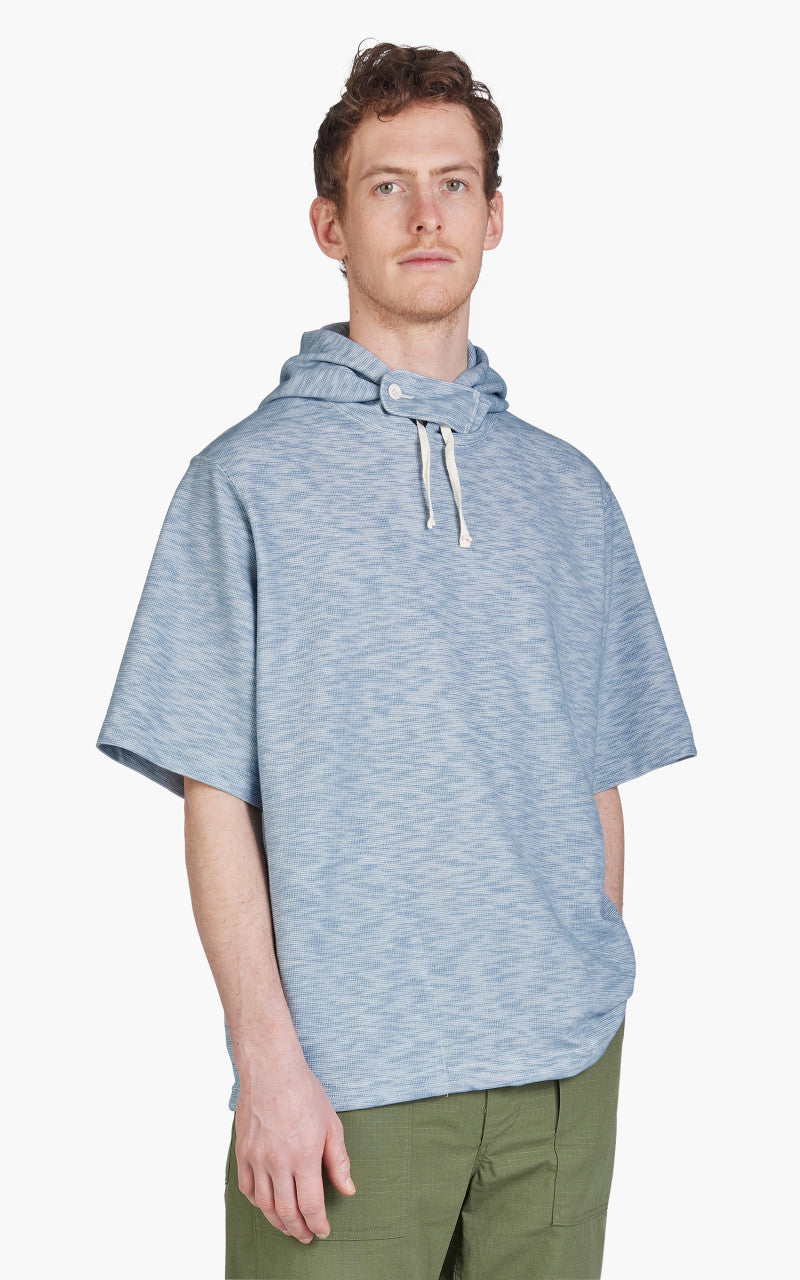 Engineered Garments Short Sleeve Hoody PC Pique Light Blue