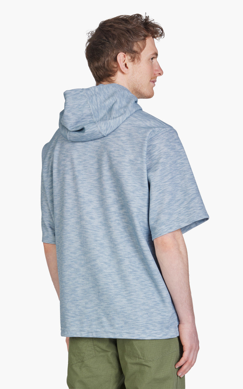 Engineered Garments Short Sleeve Hoody PC Pique Light Blue