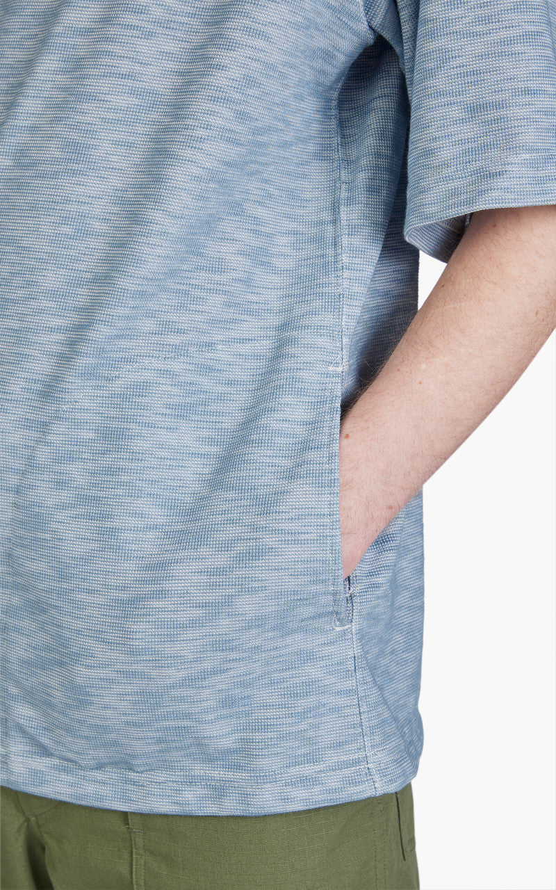 Engineered Garments Short Sleeve Hoody PC Pique Light Blue