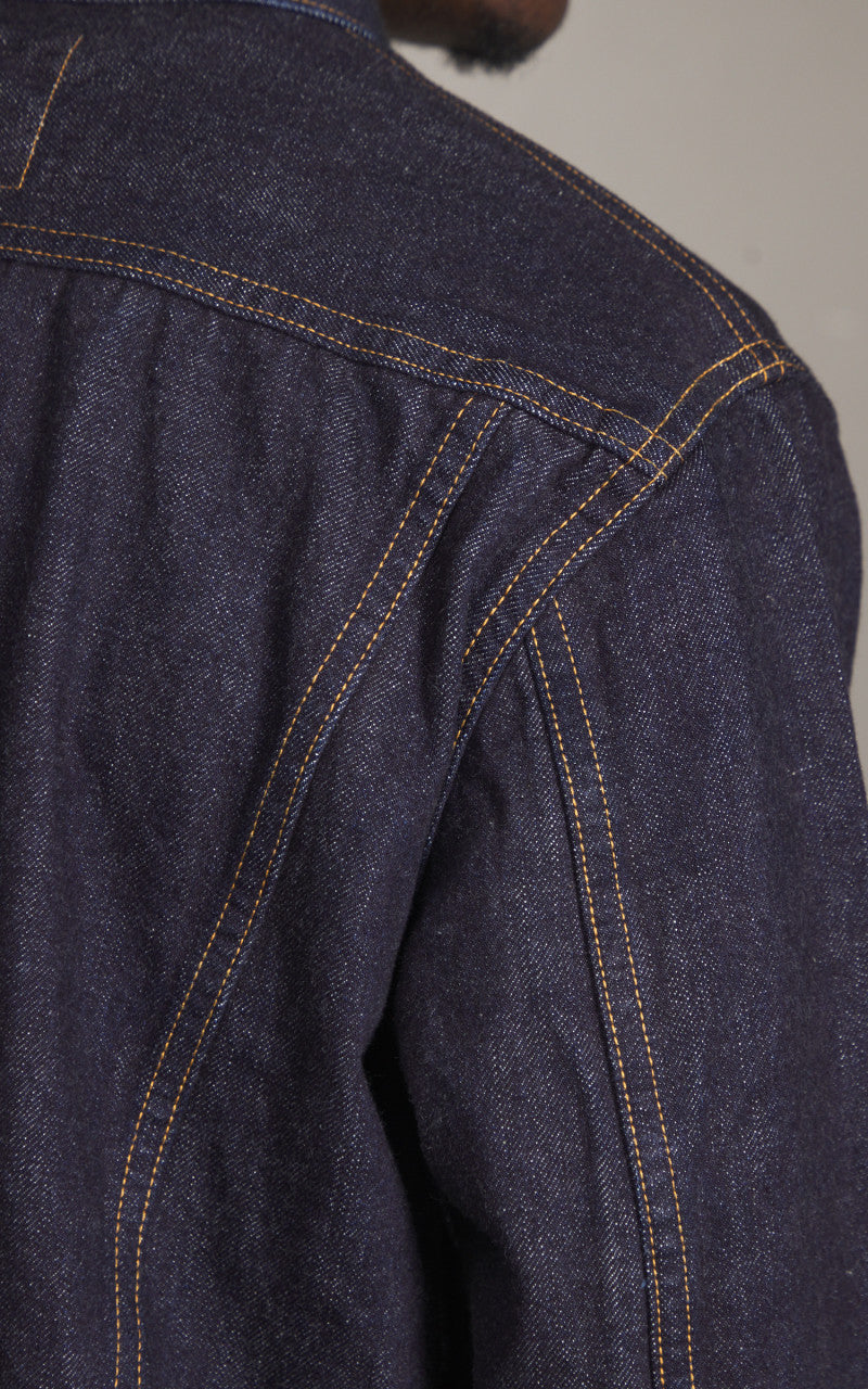 FOB Factory F2444 Type 3 Selvedge Denim Jacket Rinsed Indigo