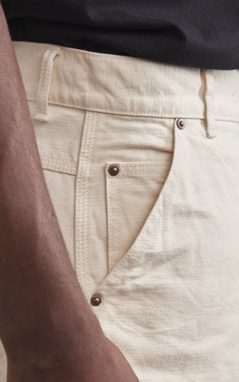 FOB Factory F0530 Cotton Duck Work Pants Ecru
