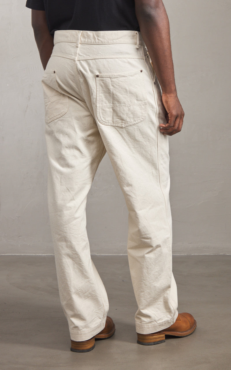 FOB Factory F0530 Cotton Duck Work Pants Ecru