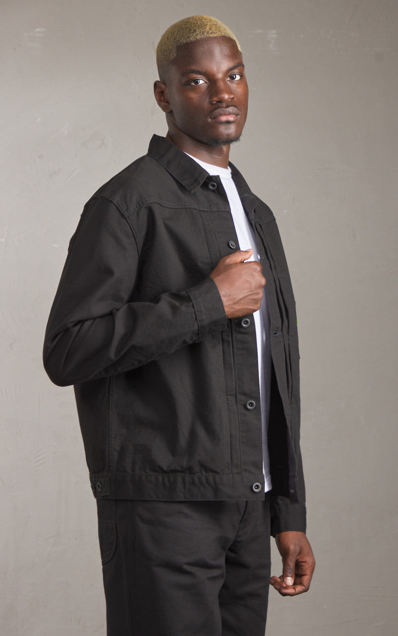 FOB Factory F2445 Cotton Duck Jacket Black