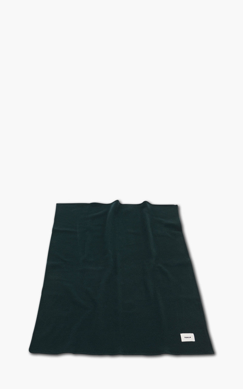 TEKLA Merino Wool Blanket Solid Dark Green