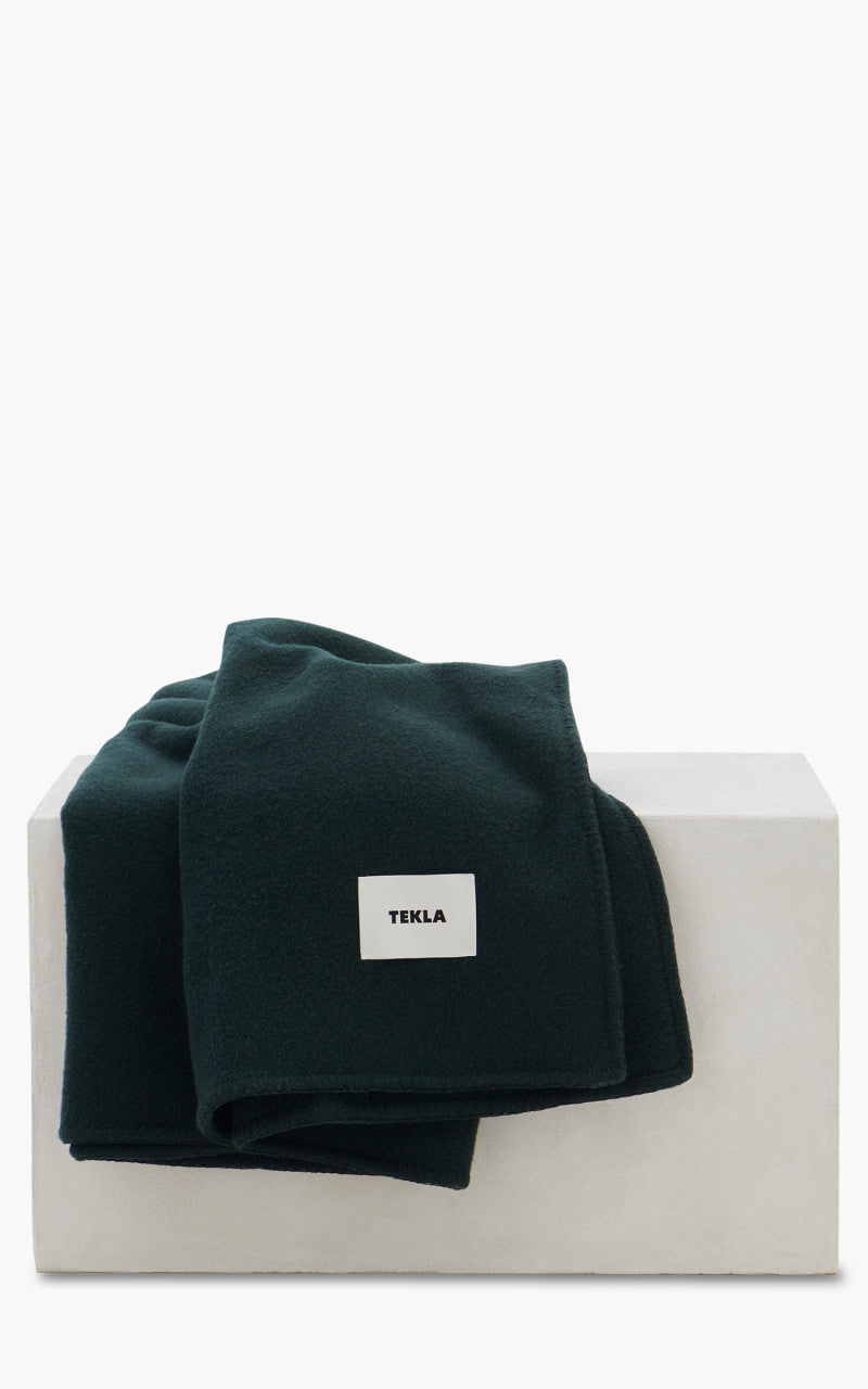 TEKLA Merino Wool Blanket Solid Dark Green