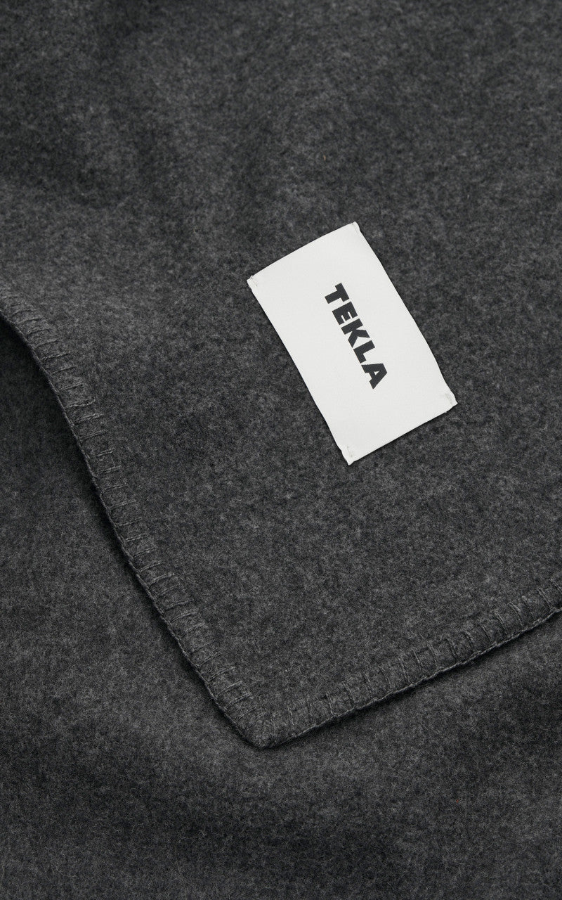 TEKLA Merino Wool Blanket Solid Grey Melange