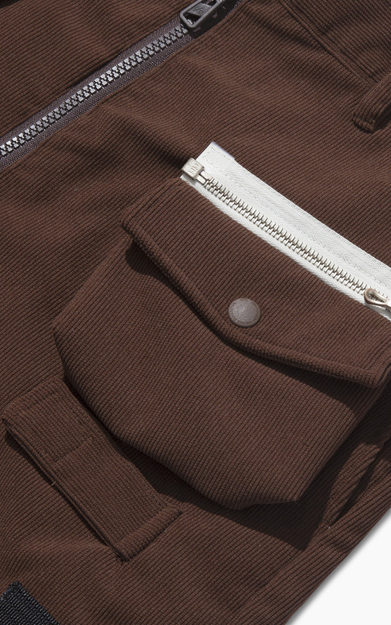 F/CE. x Digawel 6 Pockets Corduroy Shorts Brown
