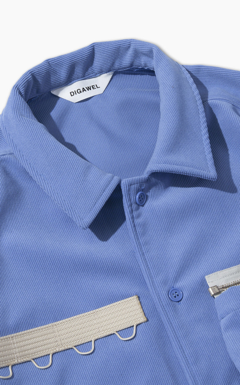 F/CE. x Digawel 7 Pockets Corduroy S/S Shirt Blue