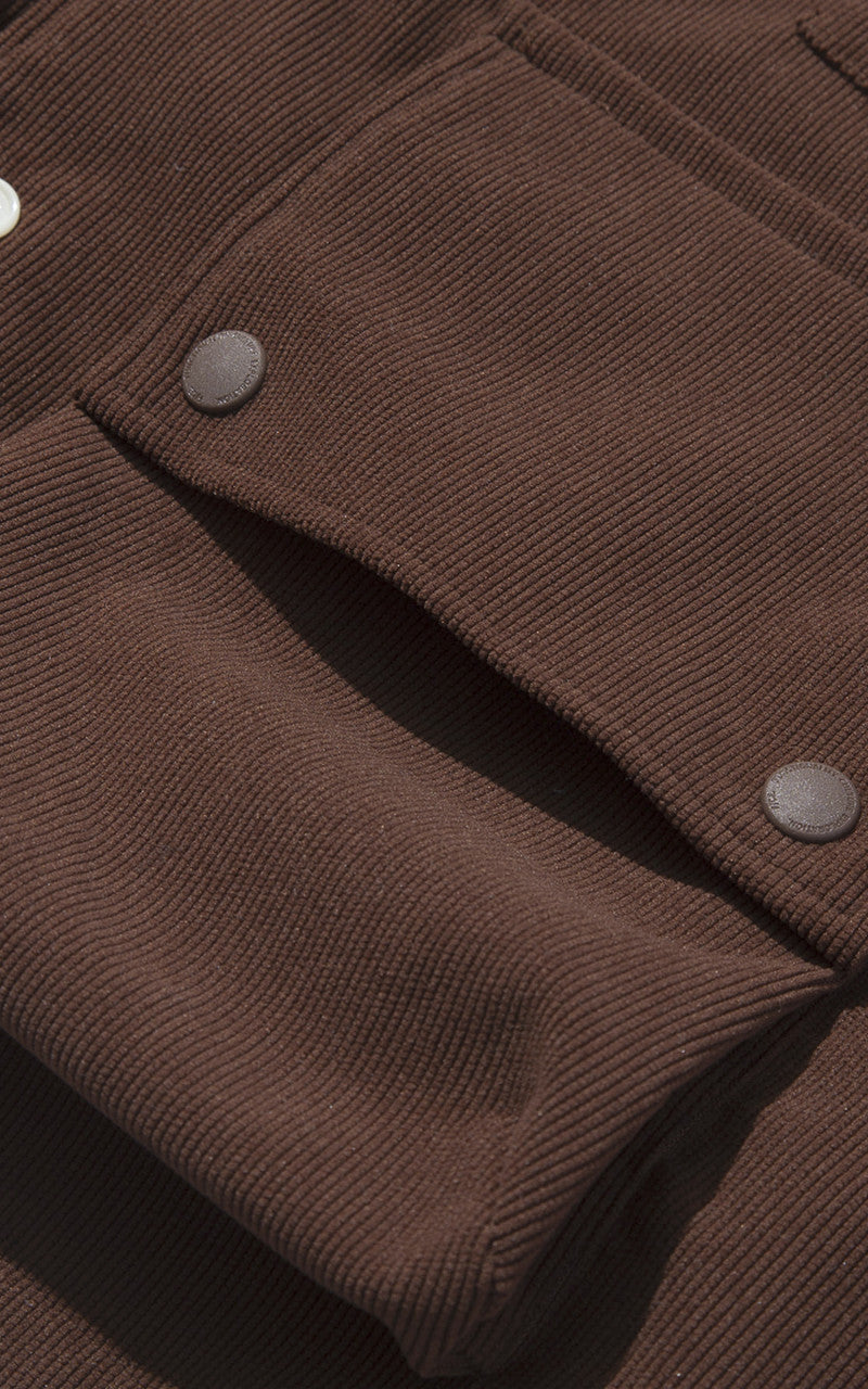 F/CE. x Digawel 7 Pockets Corduroy S/S Shirt Brown