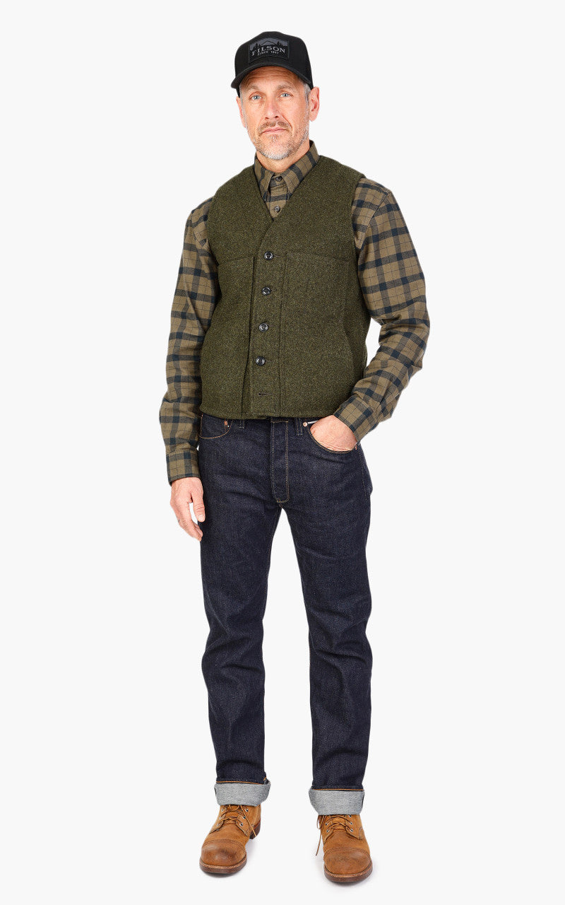 Filson Mackinaw Wool Vest Forest Green