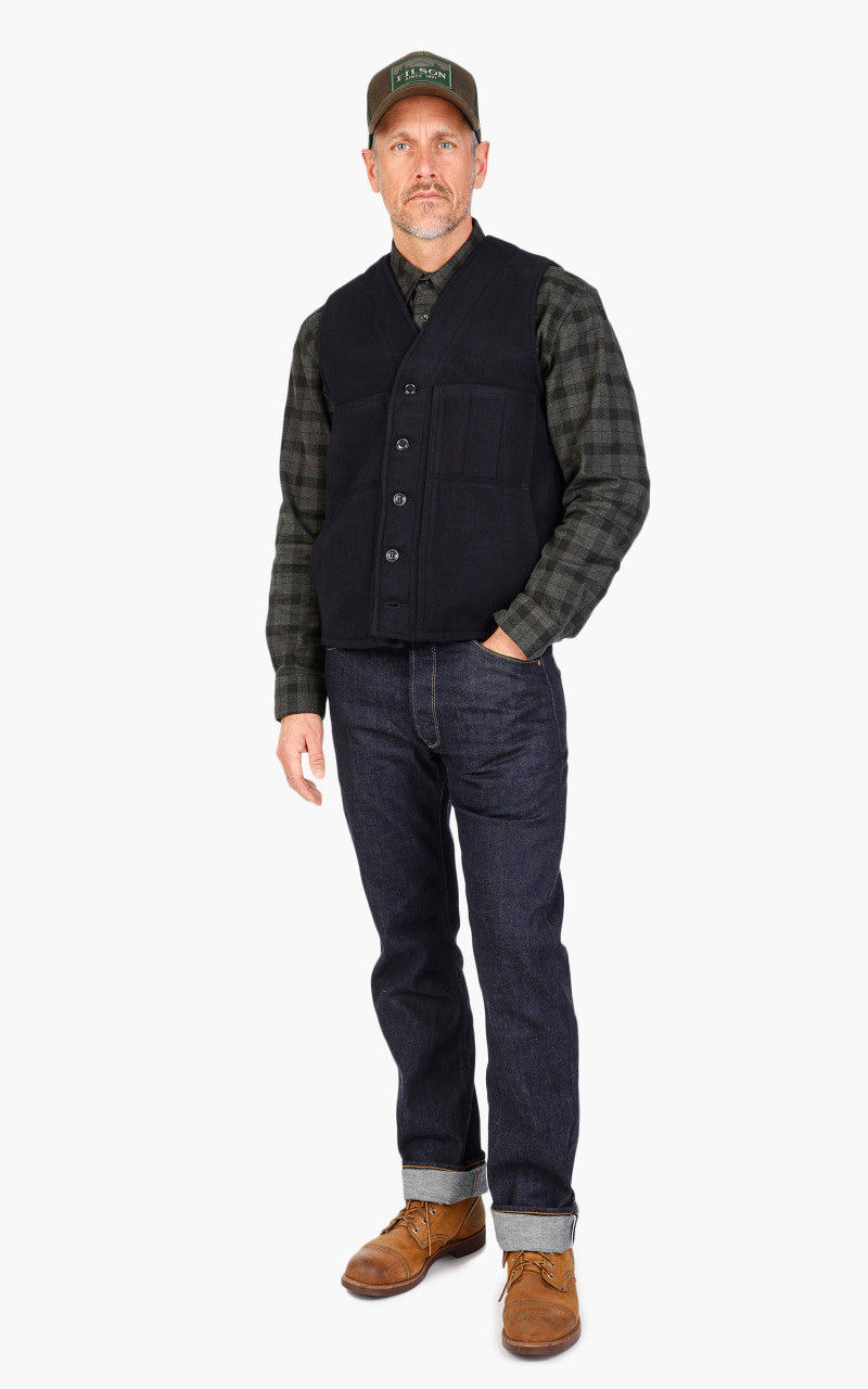 Filson Mackinaw Wool Vest Dark Navy