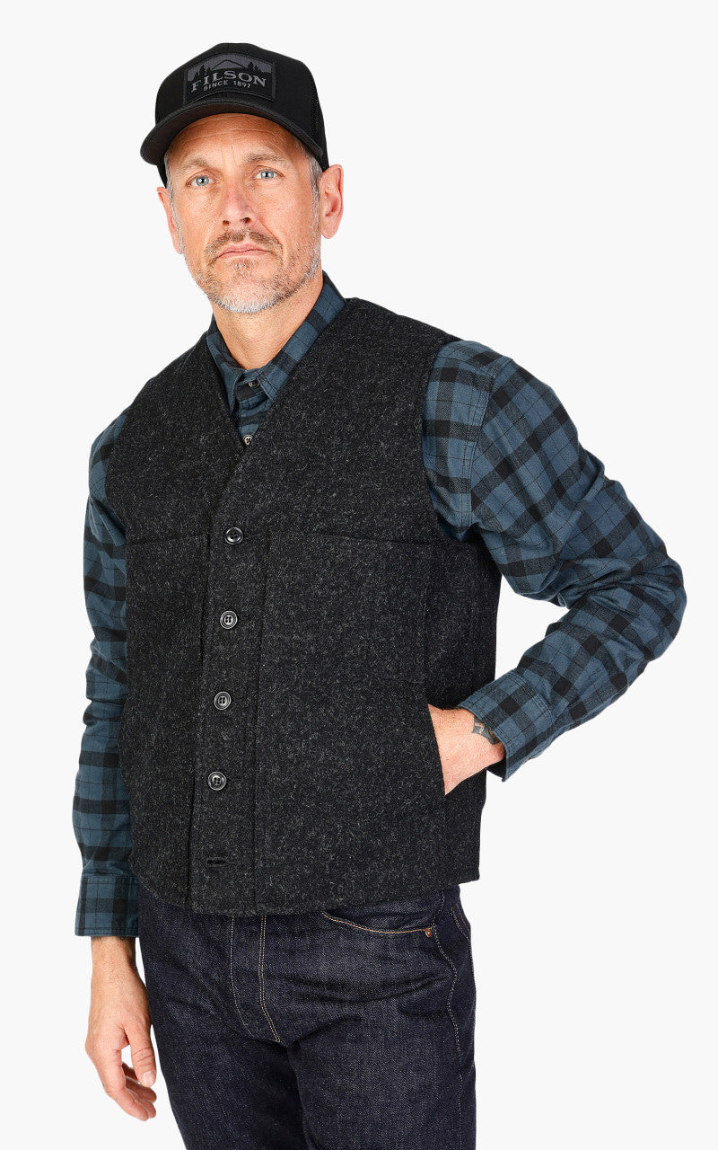 Filson Mackinaw Wool Vest Charcoal