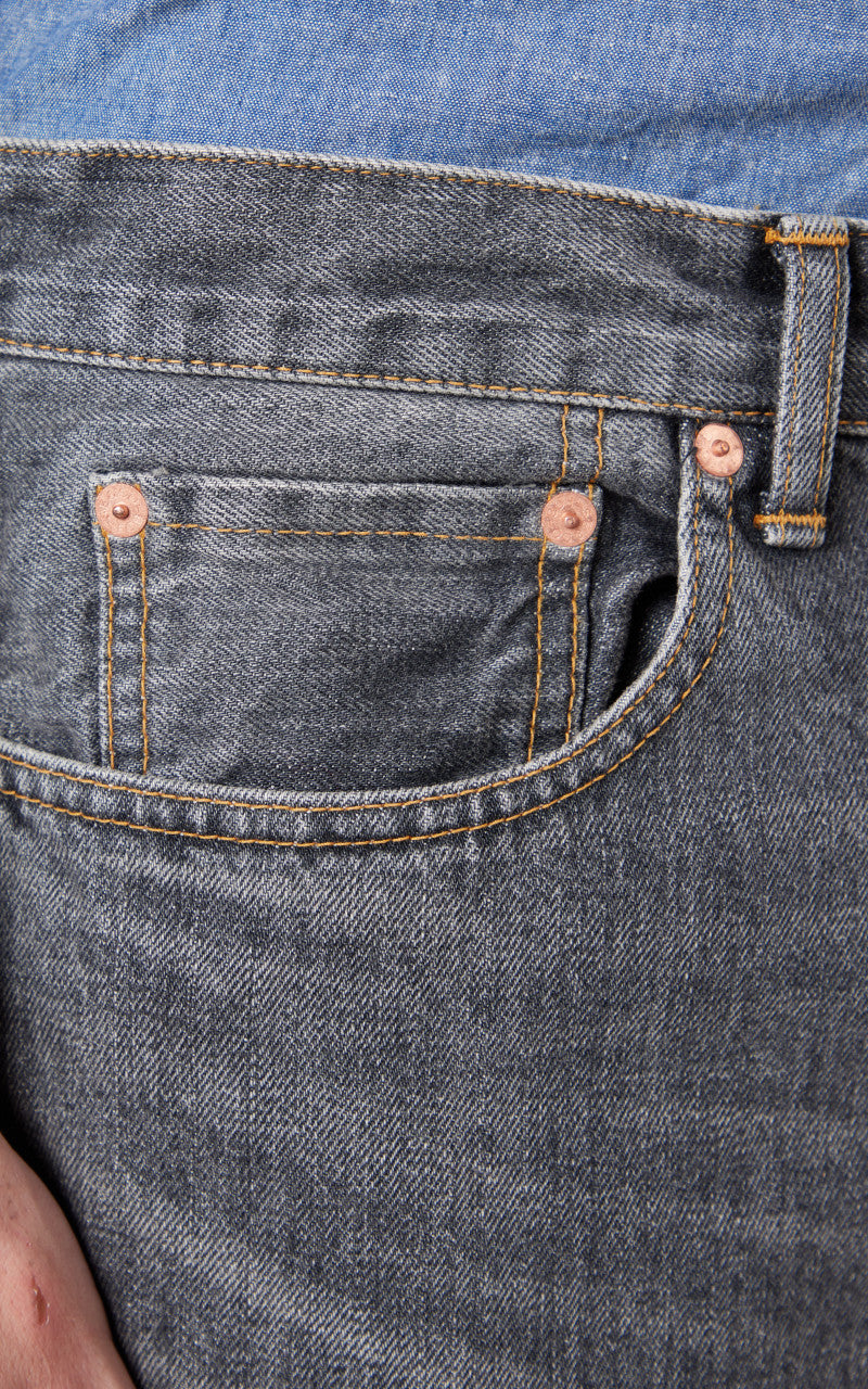 FOB Factory F160 66 Selvedge Denim 5P Used Wash Black