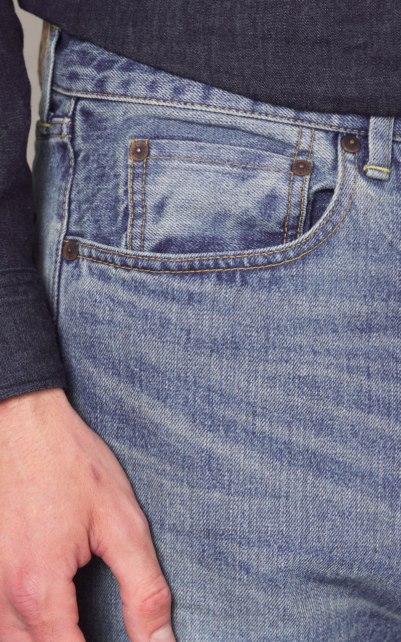 FOB Factory F160 66 Selvedge Denim 5P Used Wash Indigo