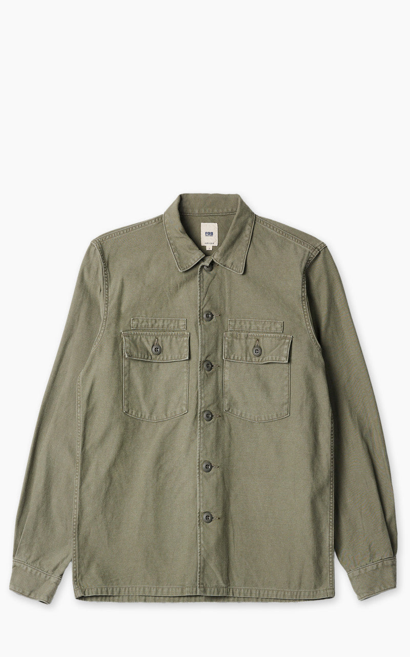 FOB FACTORY（FOBファクトリー） F2362 FOB Factory F2362 Fatigue Shirt Sateen Olive