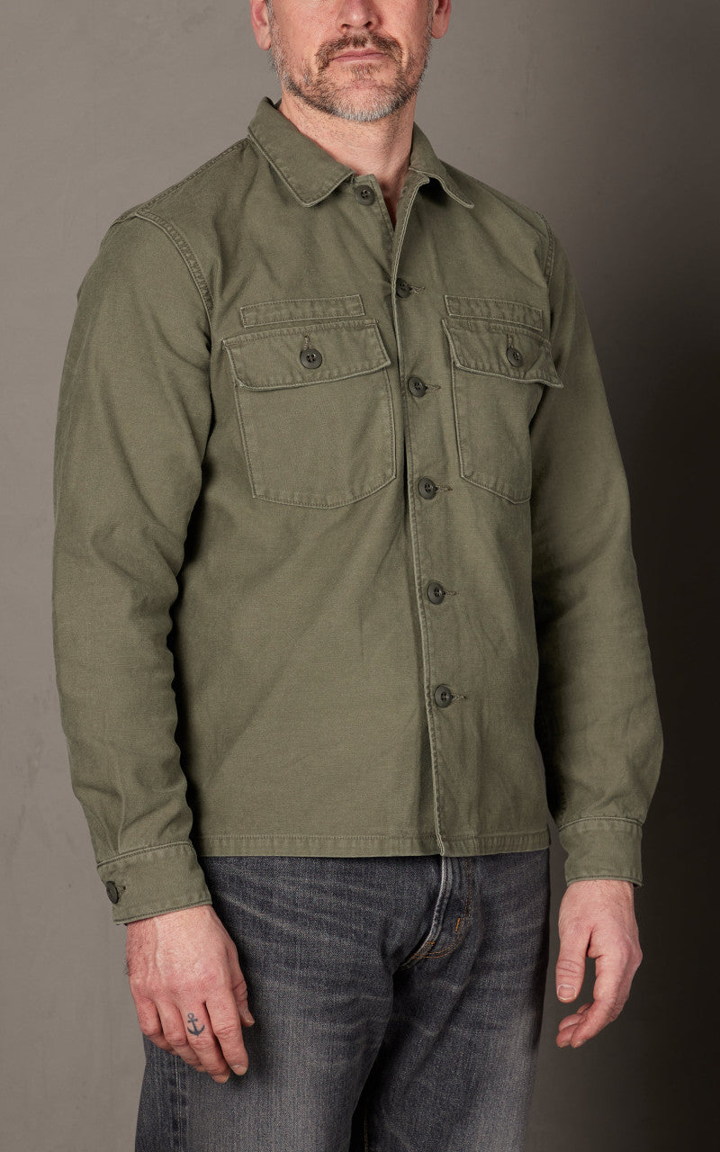 FOB Factory F2362 Fatigue Shirt Sateen Olive