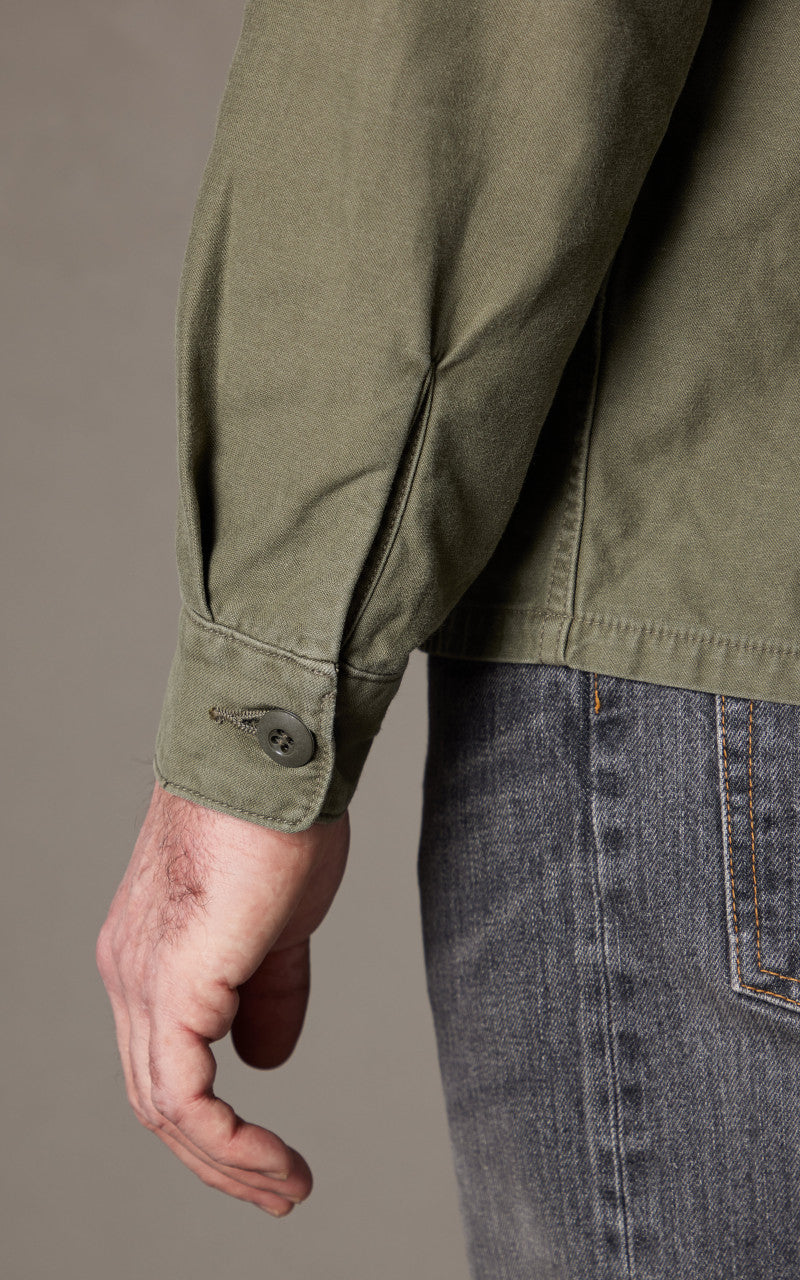 FOB Factory F2362 Fatigue Shirt Sateen Olive