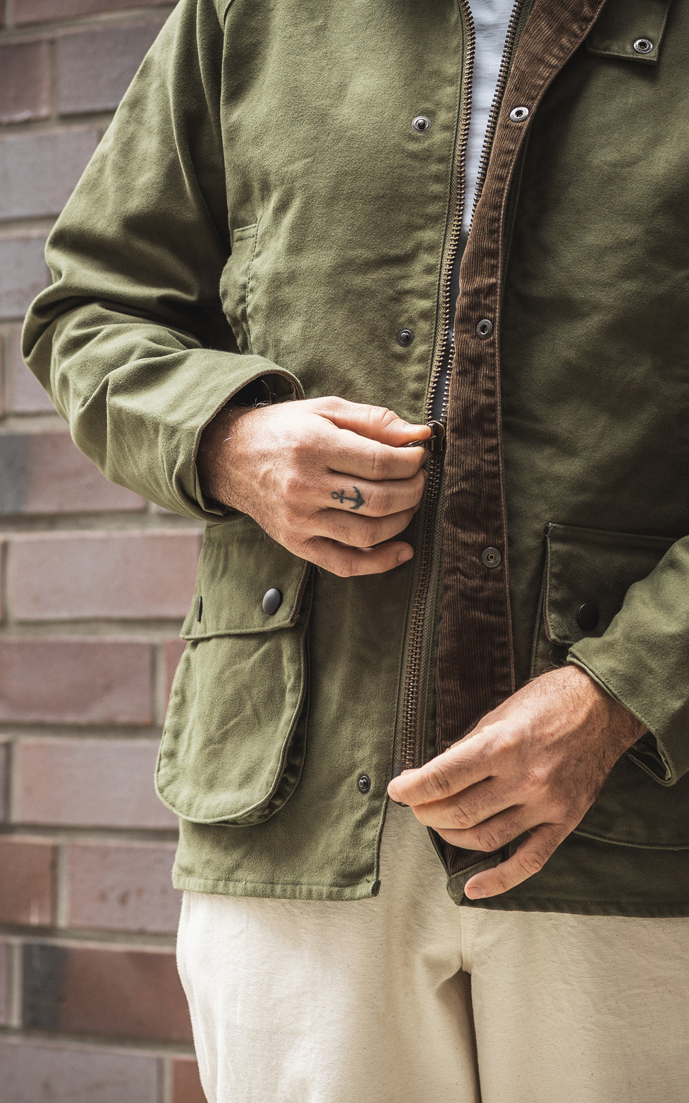FOB Factory F2361 Moleskin Riding Jacket Olive