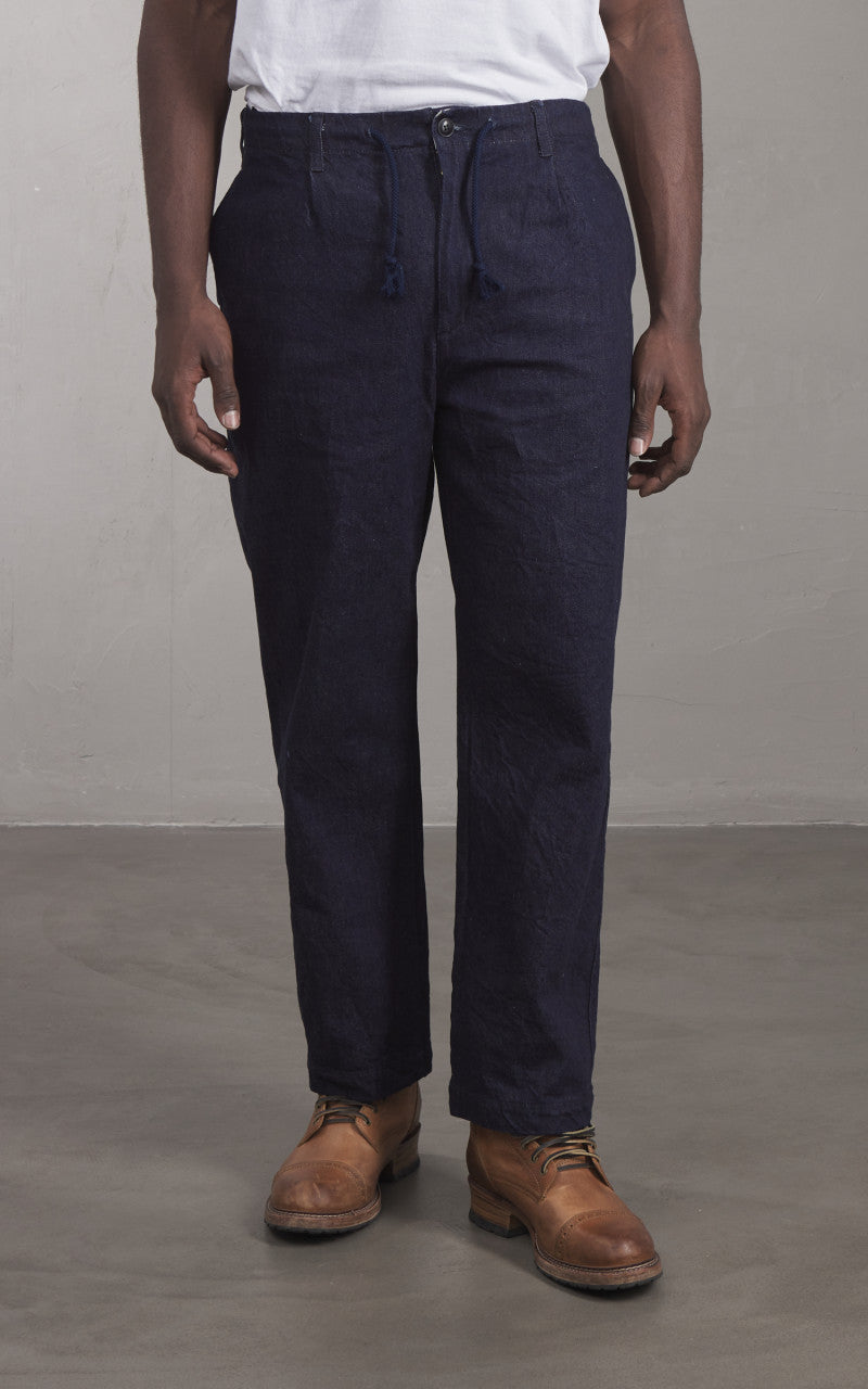 FOB Factory F0508 Three Eight Loom Denim Track Pants Indigo