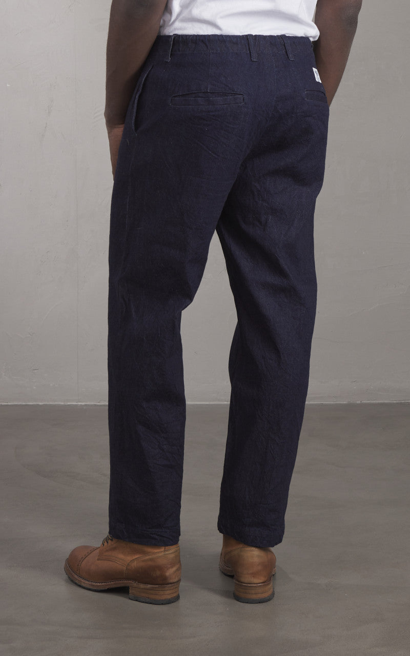 FOB Factory F0508 Three Eight Loom Denim Track Pants Indigo