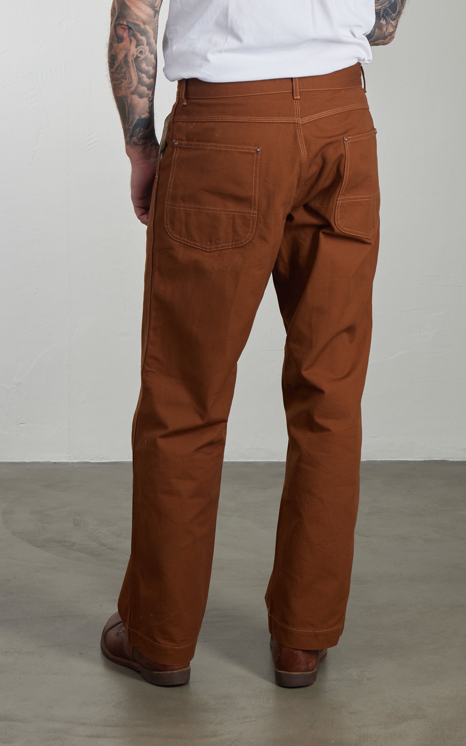 FOB Factory F0530 Cotton Duck Work Pants Brown