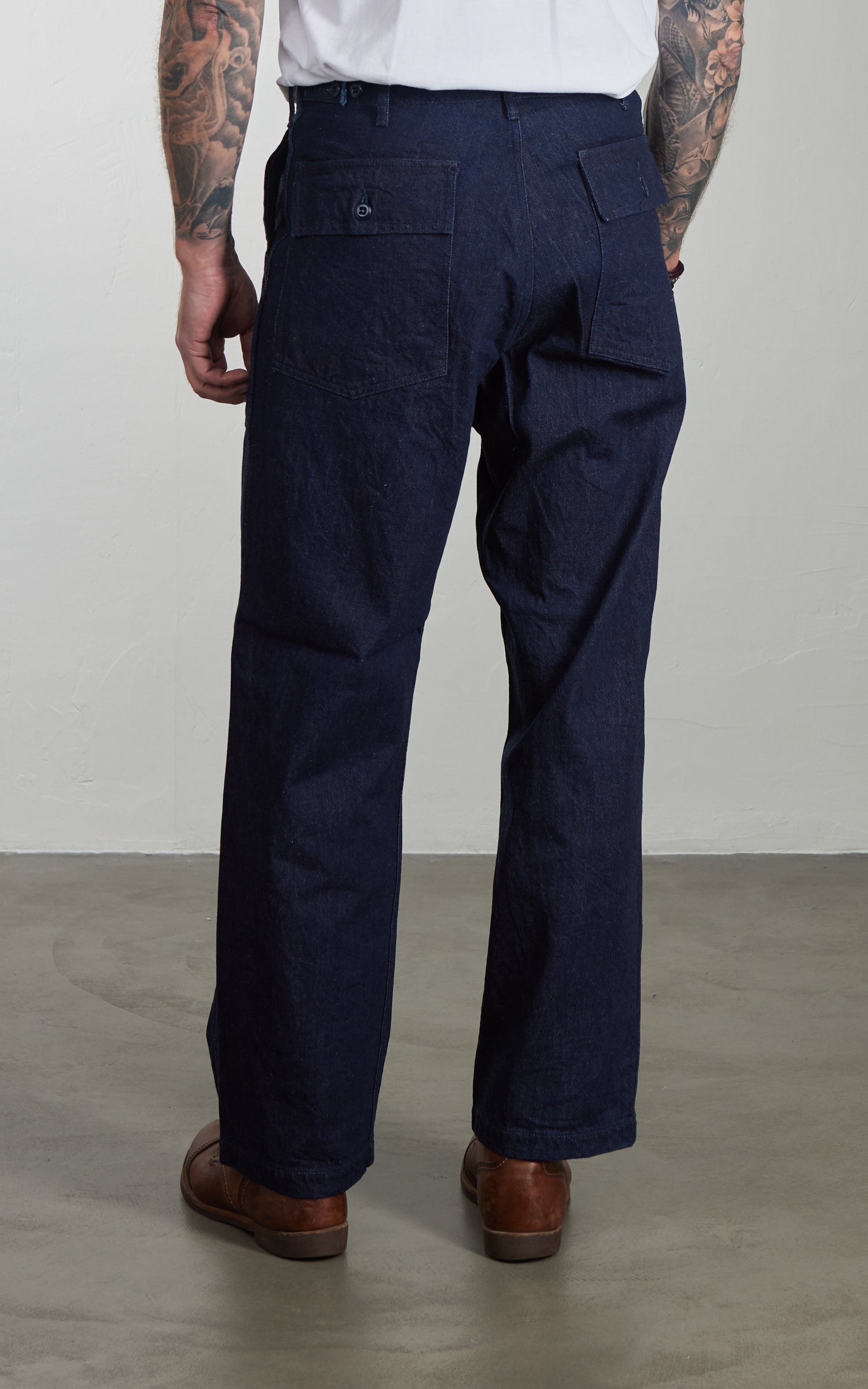 FOB Factory F0541 Three Eight Loom Denim Baker Pants Indigo