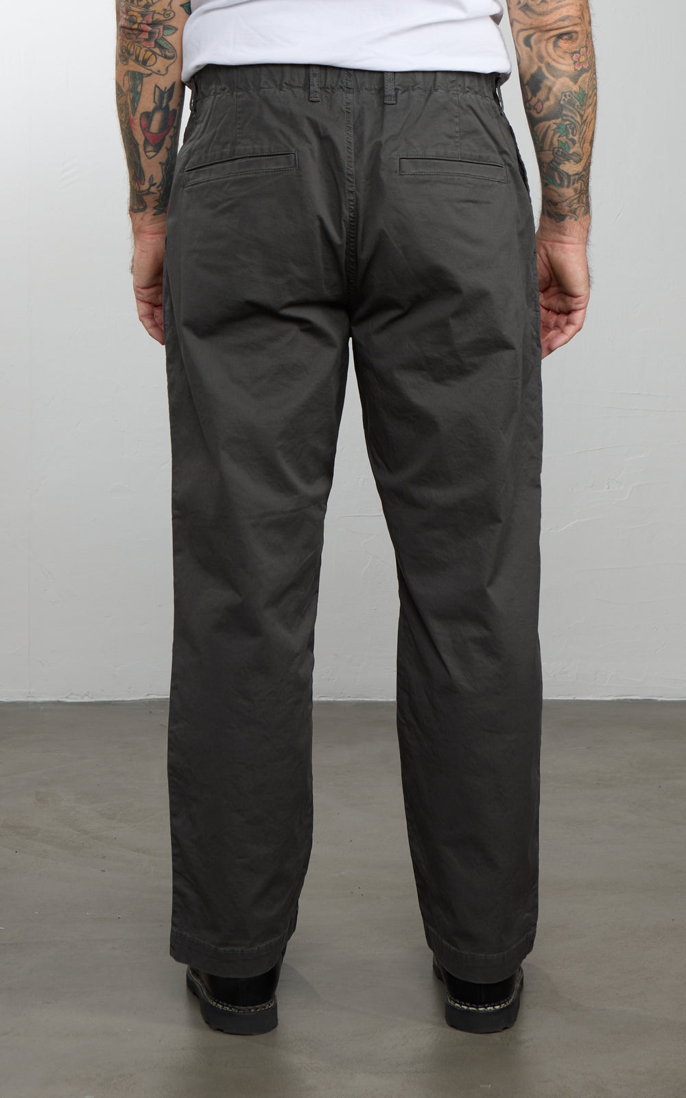 FOB Factory F0549 Stretch Twill Easy Pants Charcoal