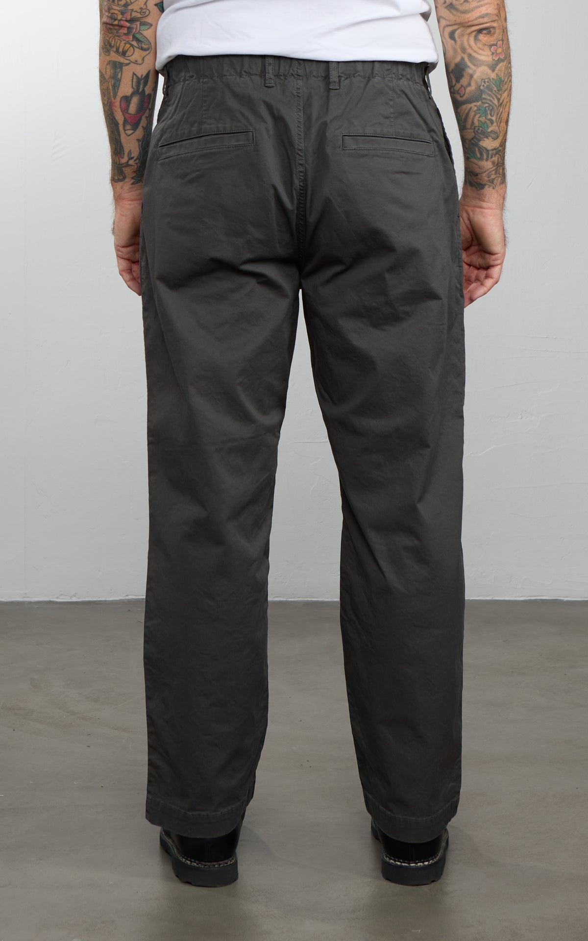 FOB Factory F0549 Stretch Twill Easy Pants Charcoal