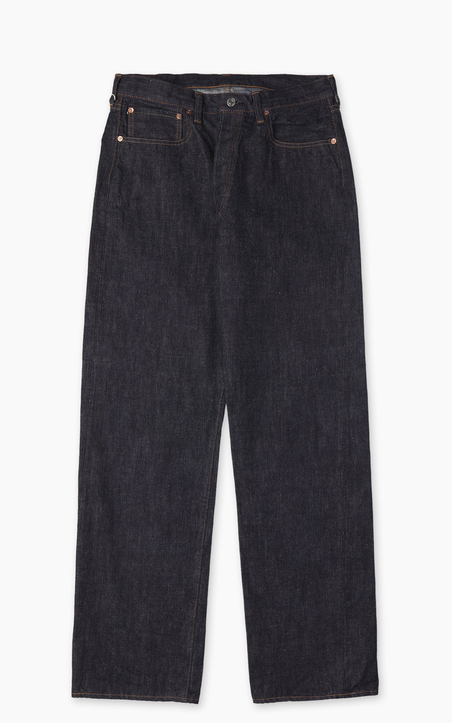 FOB Factory F137 Selvedge Denim West Overalls Rinsed Indigo