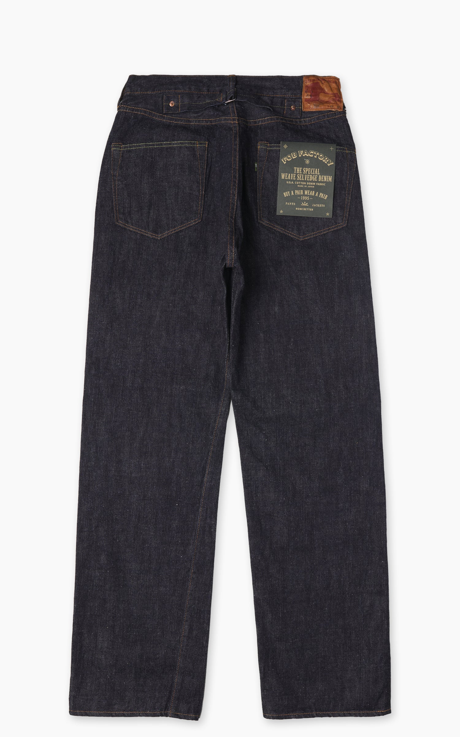 FOB Factory F137 Selvedge Denim West Overalls Rinsed Indigo