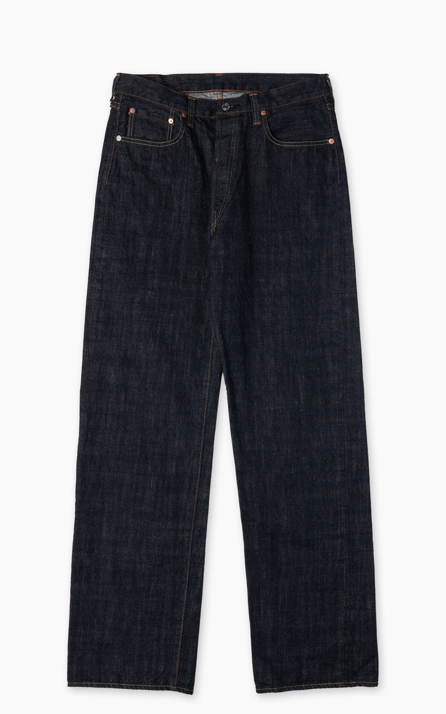 FOB Factory F143 Selvedge Denim Straight 5P Rinsed Indigo