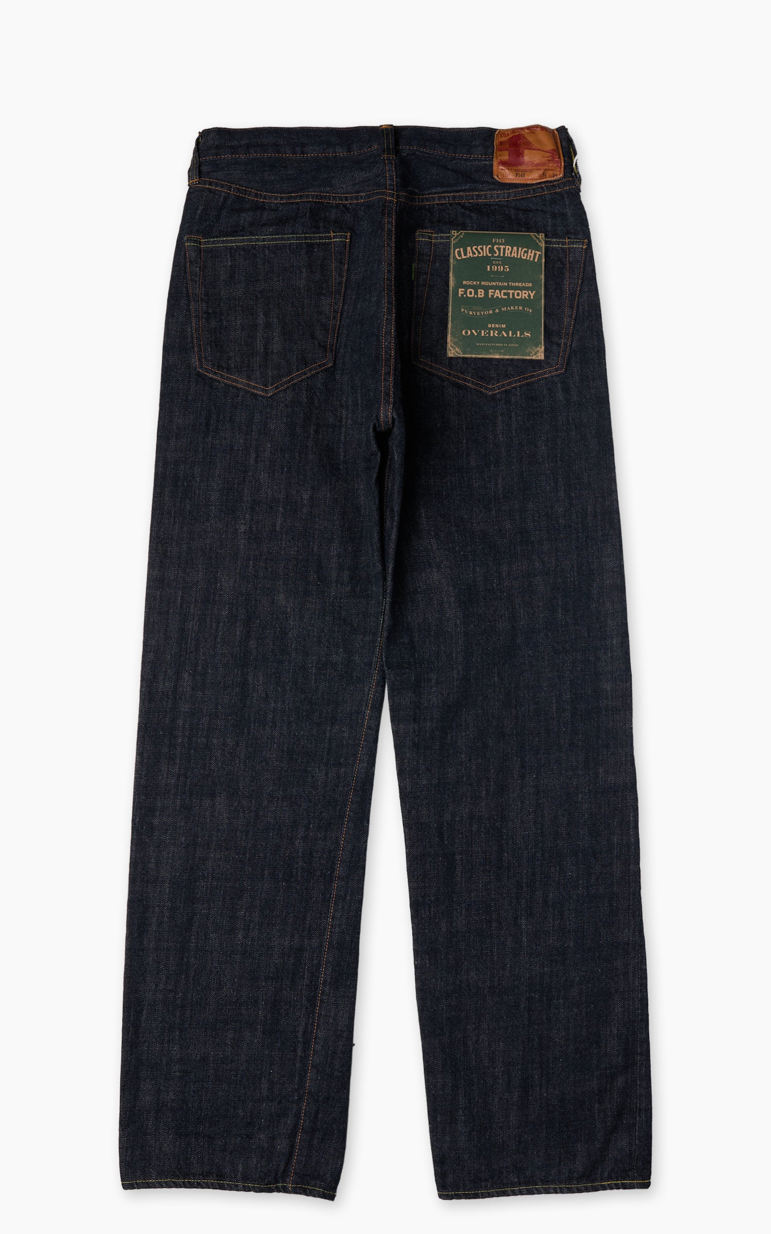 FOB Factory F143 Selvedge Denim Straight 5P Rinsed Indigo