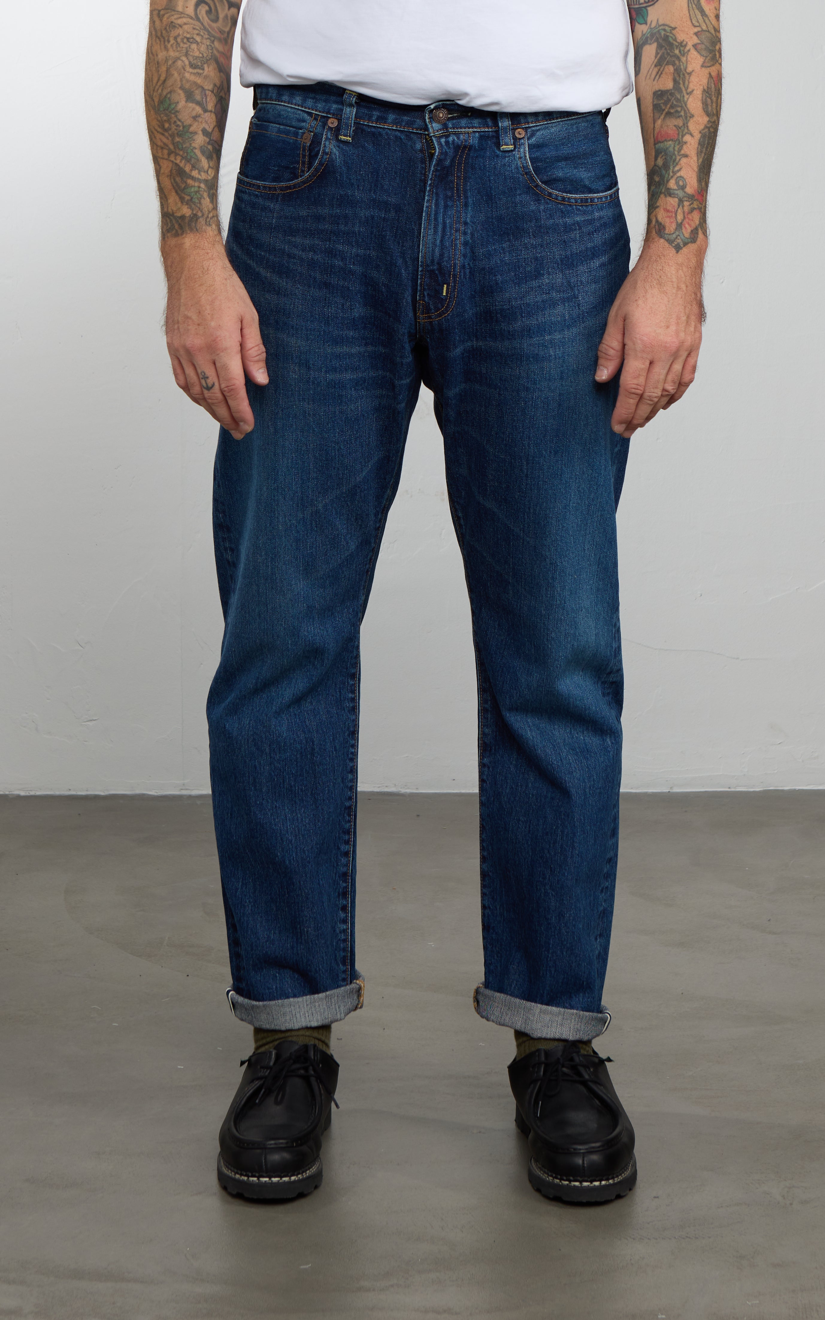 FOB Factory F159 Selvedge Denim Straight 5P Rinsed Indigo