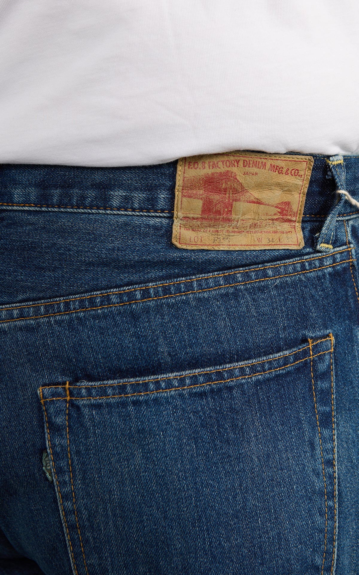FOB Factory F159 Selvedge Denim Straight 5P Rinsed Indigo