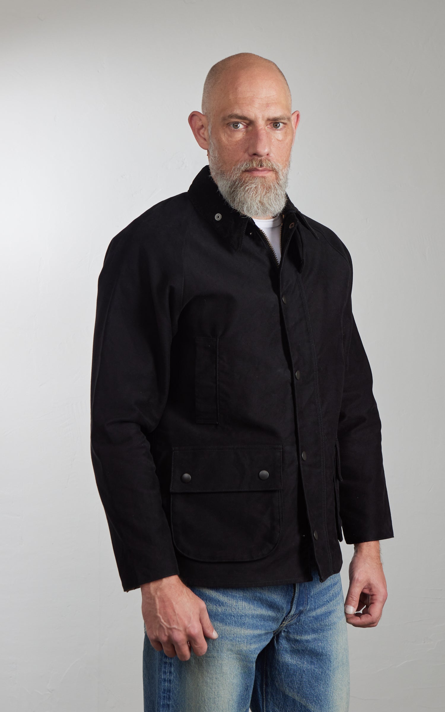 FOB Factory F2361 Moleskin Riding Jacket Black