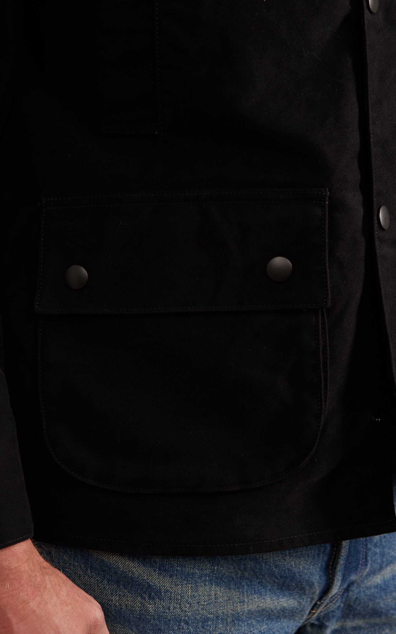 FOB Factory F2361 Moleskin Riding Jacket Black