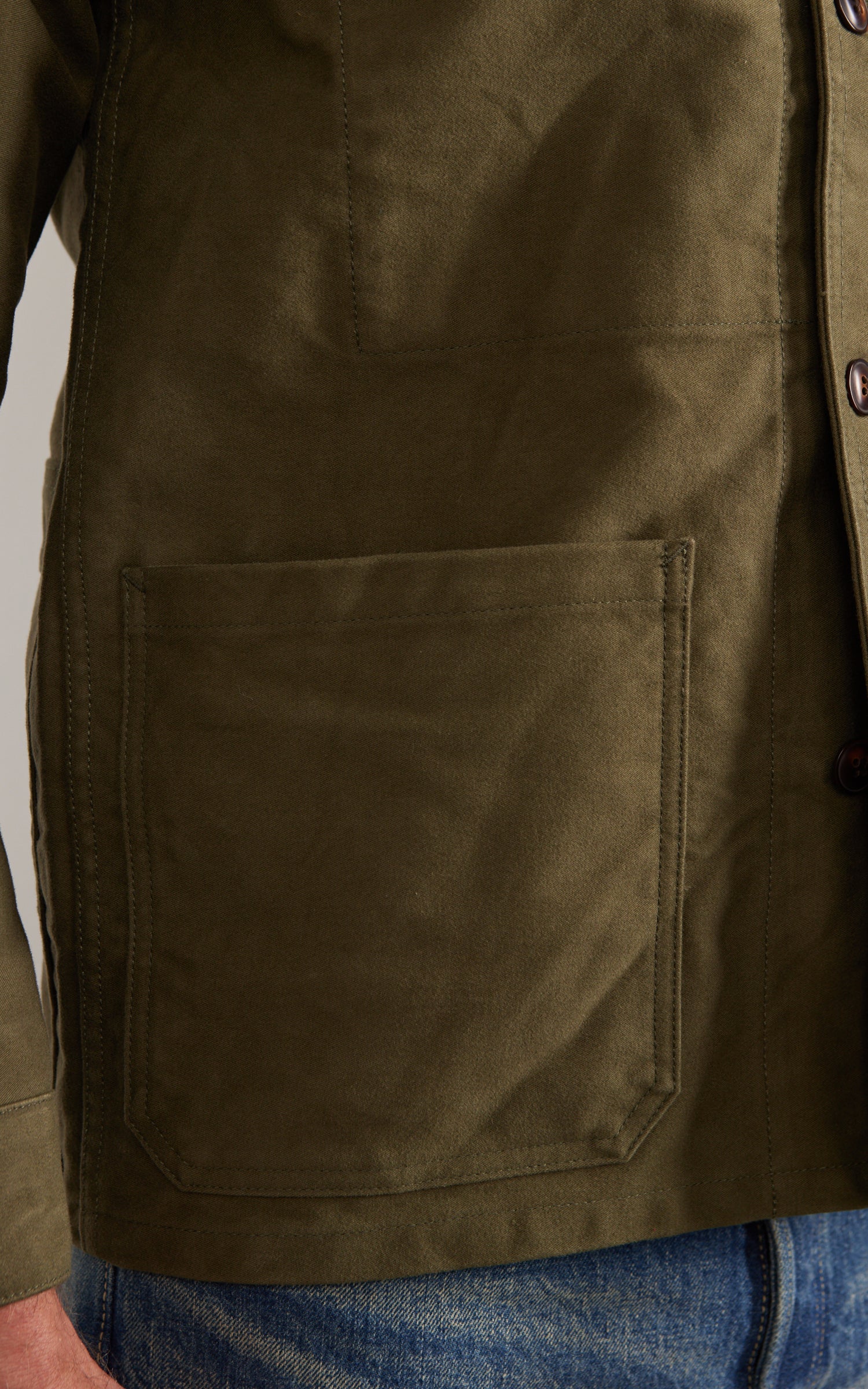 FOB Factory F2373 Moleskin French Work Jacket Olive