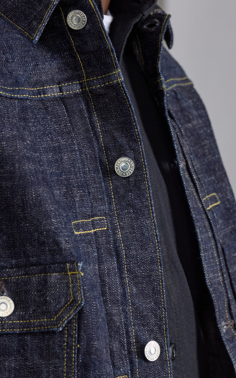 FOB Factory F2378 Type 2 Selvedge Denim Jacket Rinsed Indigo