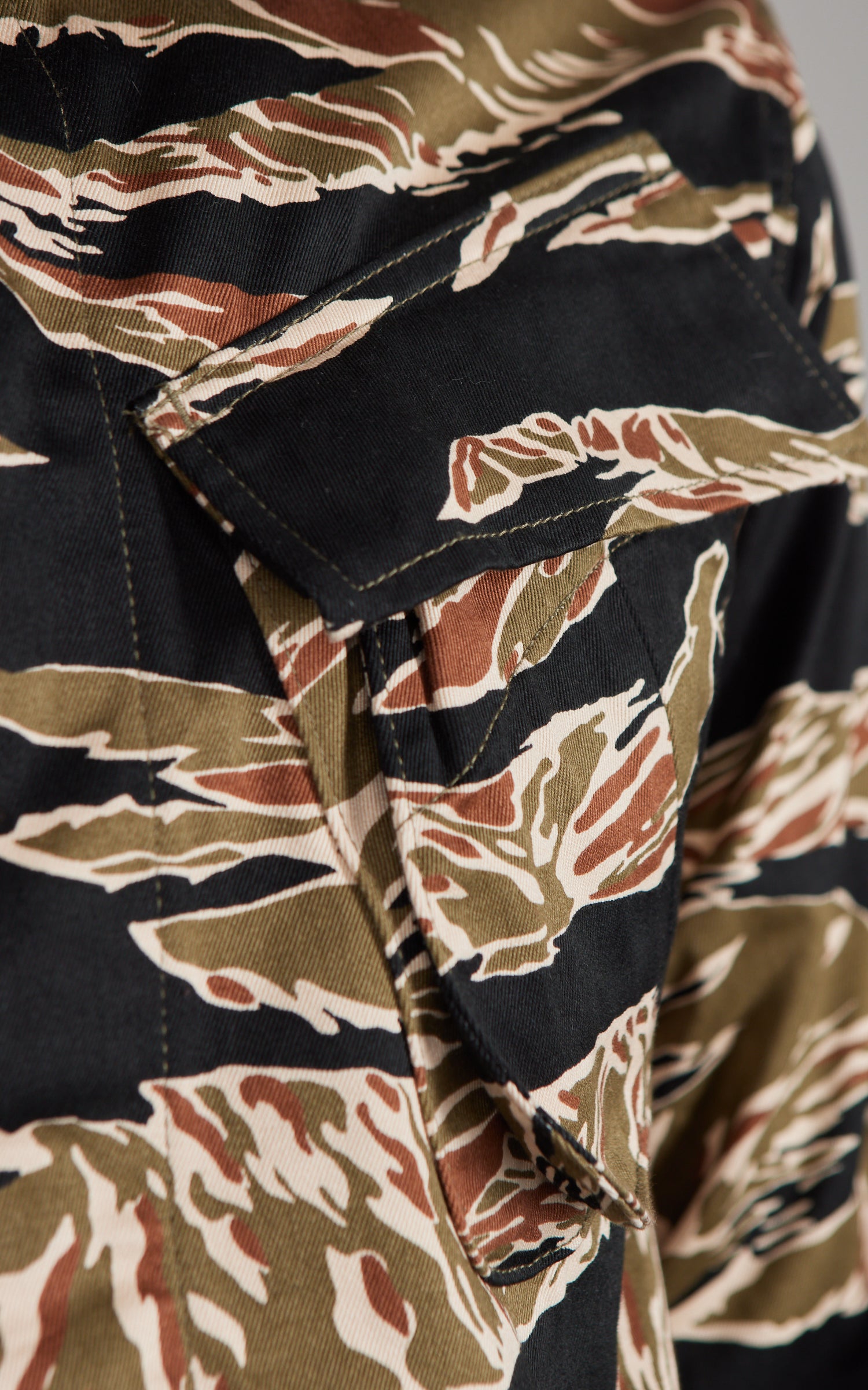 FOB Factory F2457 Jungle Fatigue Jacket Tiger Stripe Camouflage