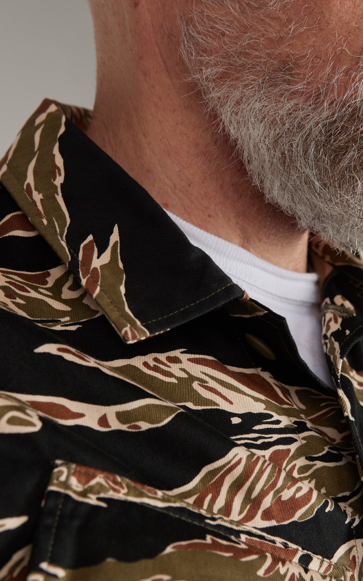 FOB Factory F2457 Jungle Fatigue Jacket Tiger Stripe Camouflage