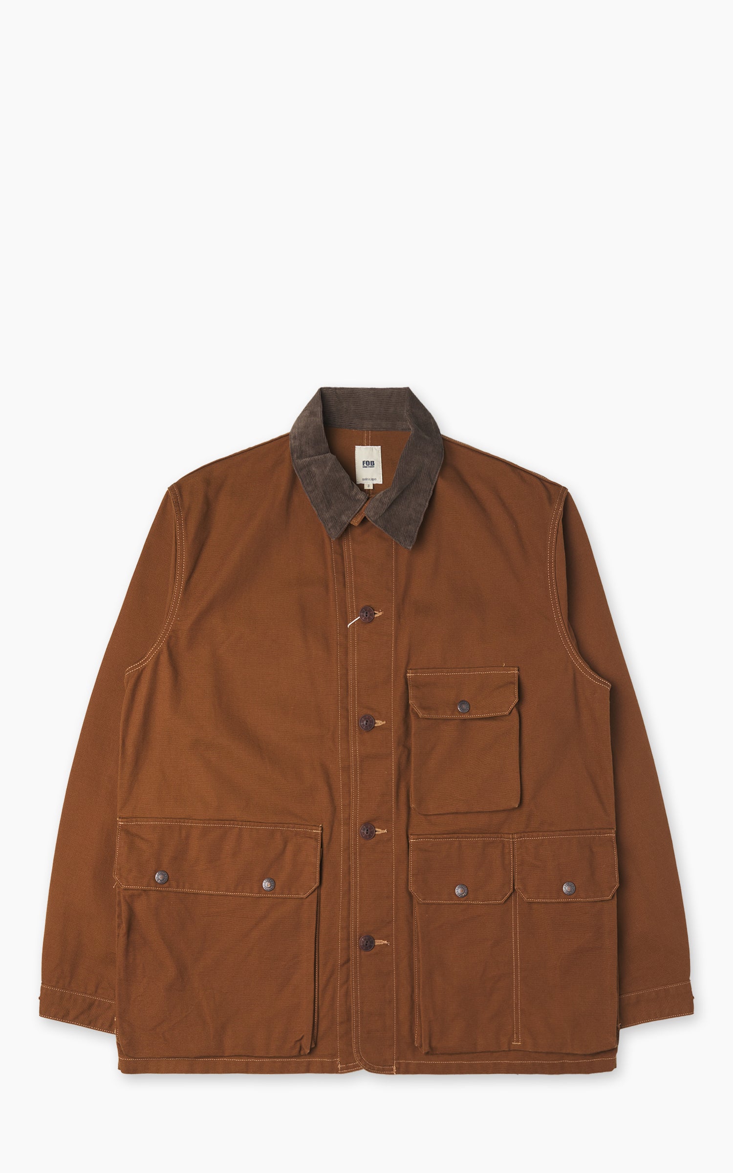 FOB Factory F2458 Cotton Duck Hunting Jacket Brown