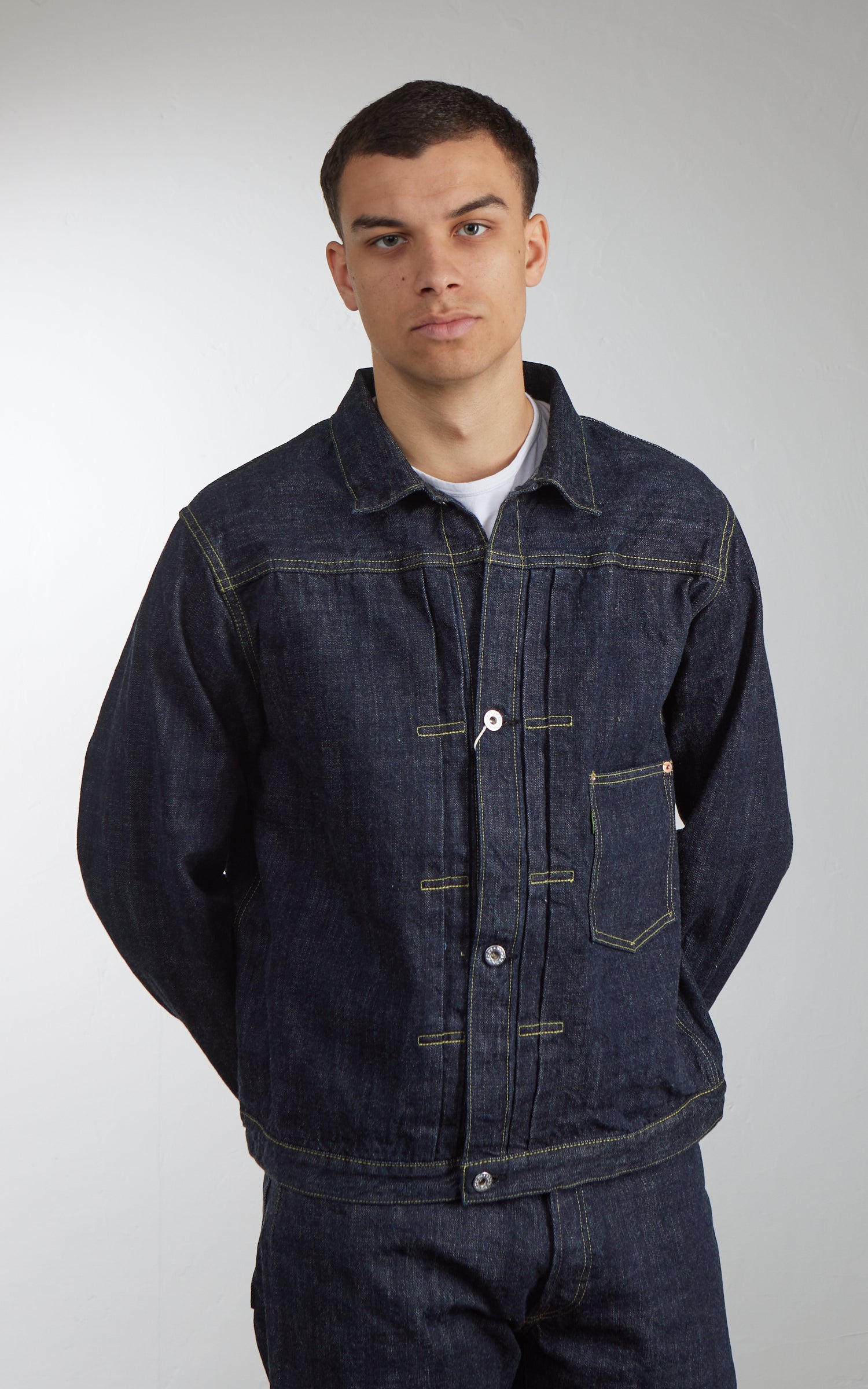 FOB Factory F2460 WWII Type 1 Selvedge Denim Jacket Rinsed Indigo