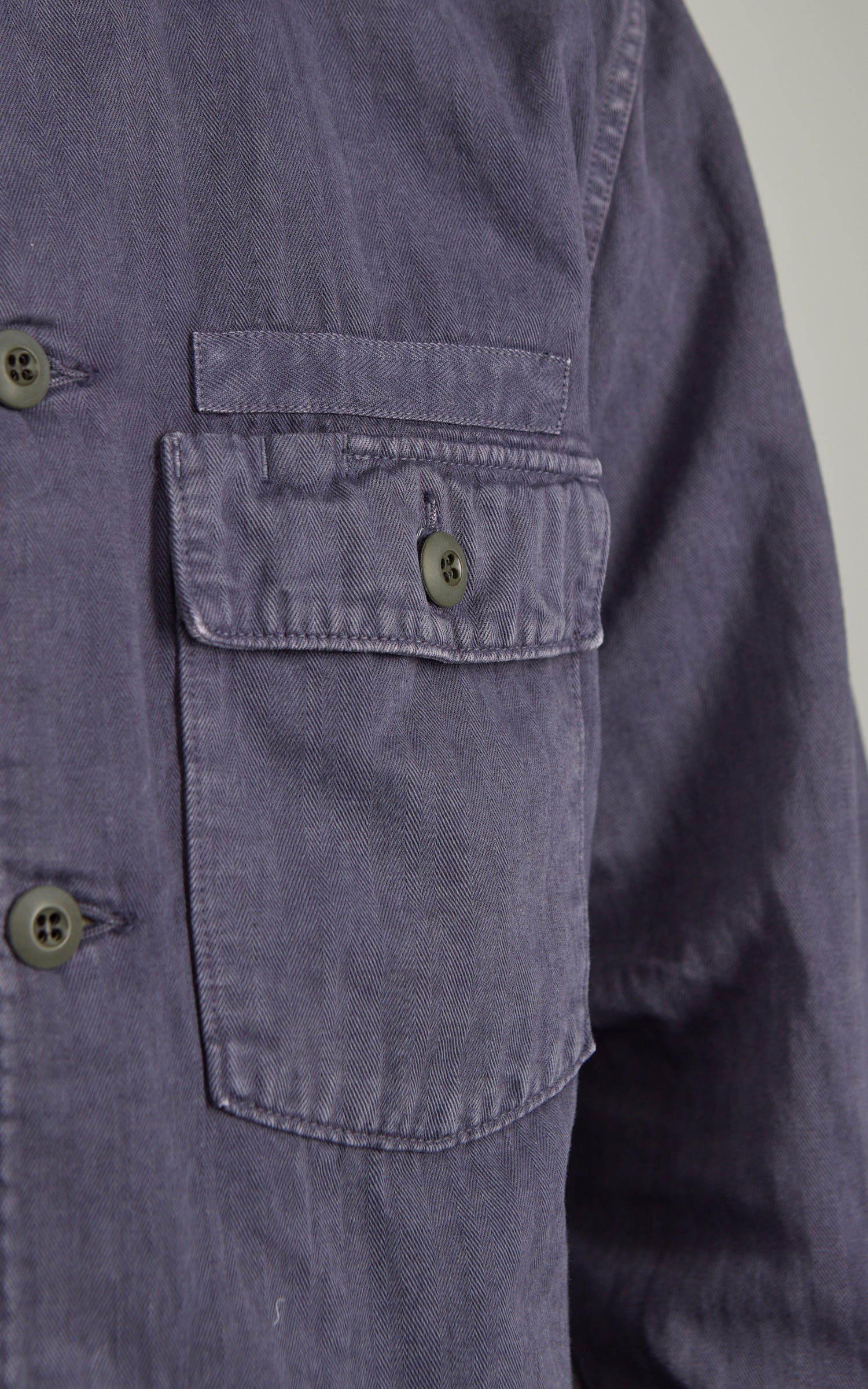 FOB Factory F2461 Herringbone Fatigue Jacket Navy