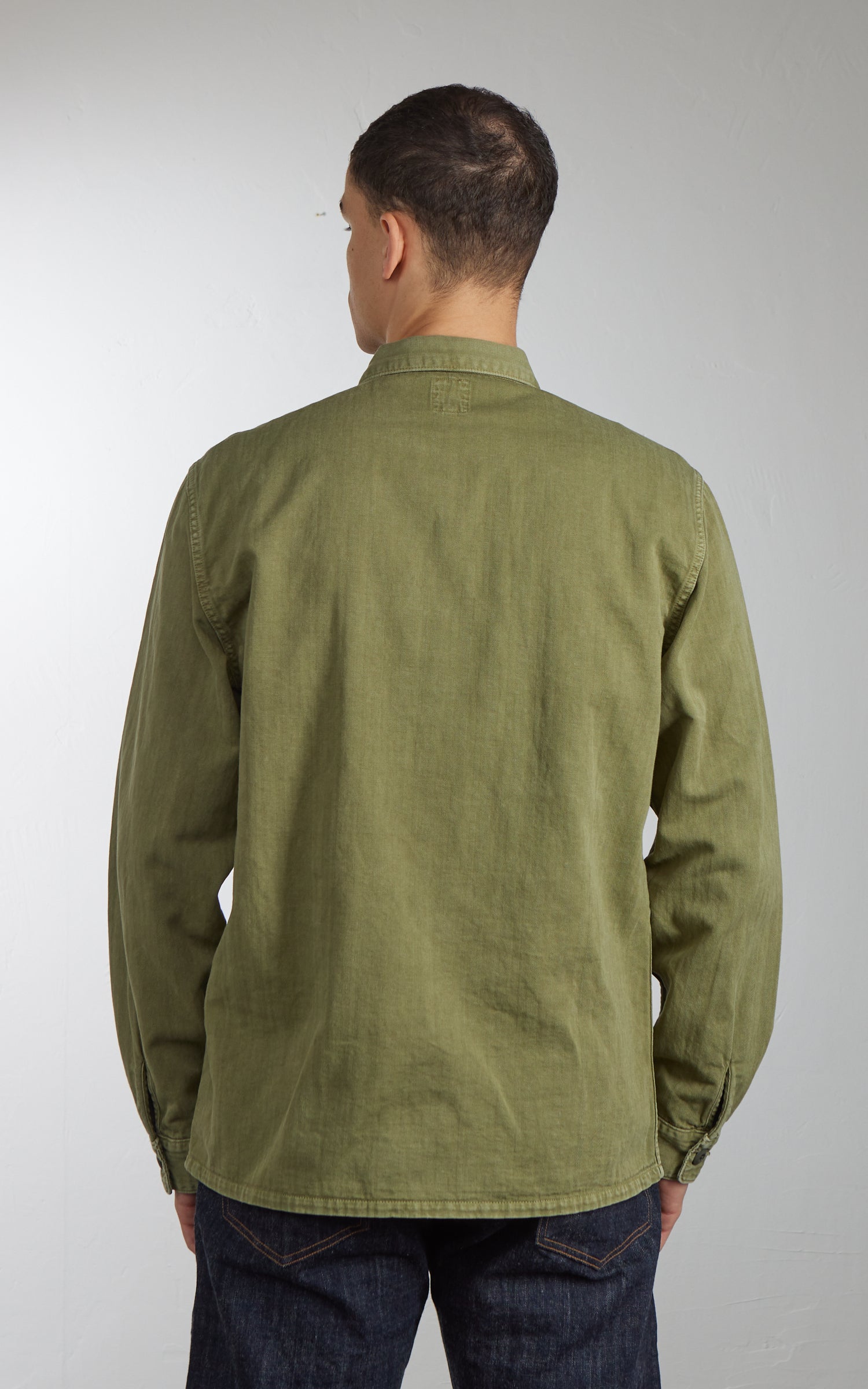 FOB Factory F2461 Herringbone Fatigue Jacket Olive